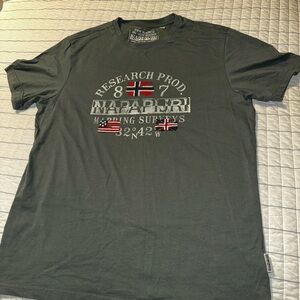 Napapijri Mens Lange Flag T Shirt EUC